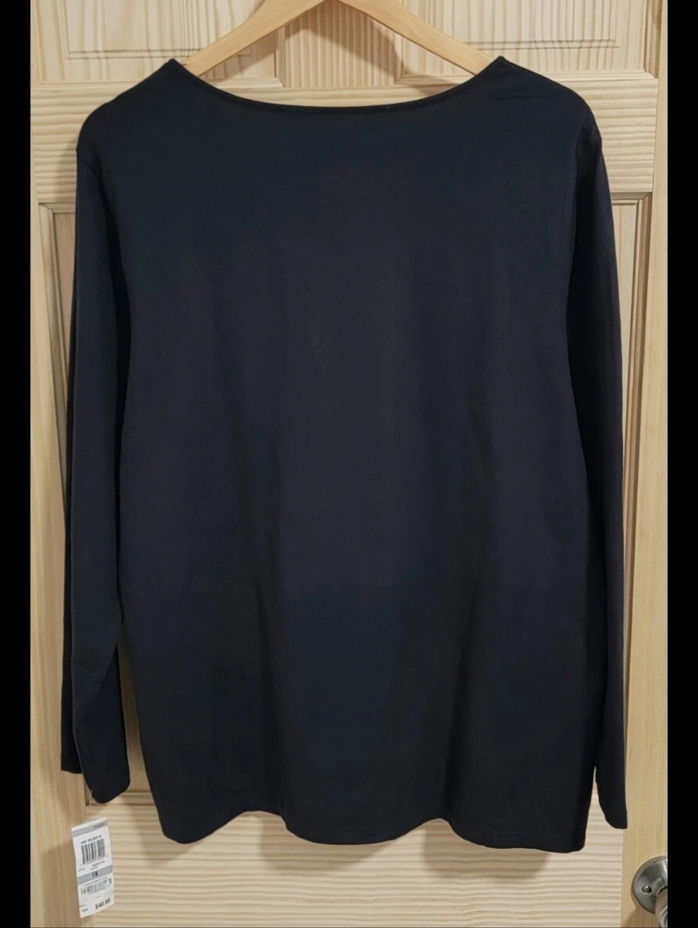Charter Club Stud Embellished Black Long Sleeve Shirt Size 1X - Picture 2 of 7